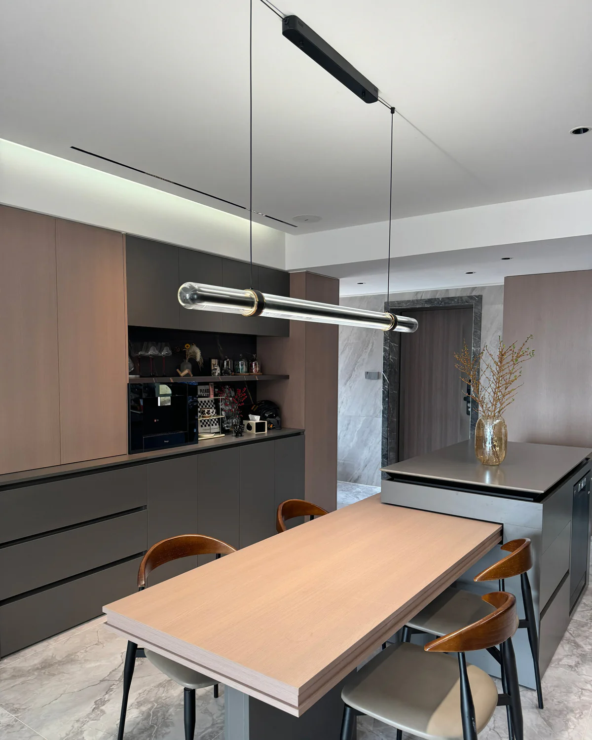 WOMO Black Glass Time tunnel Linear Pendant Light - WM3288 - Image 26