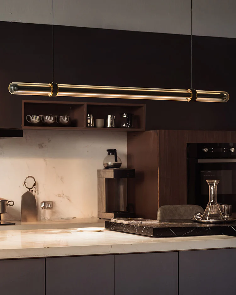 WOMO Black Glass Time tunnel Linear Pendant Light - WM3288 - Image 3