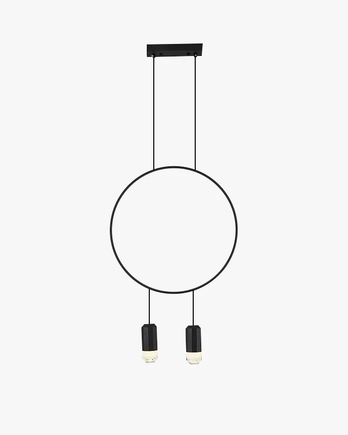 WOMO Black Ring Pendant Light-WM2608
