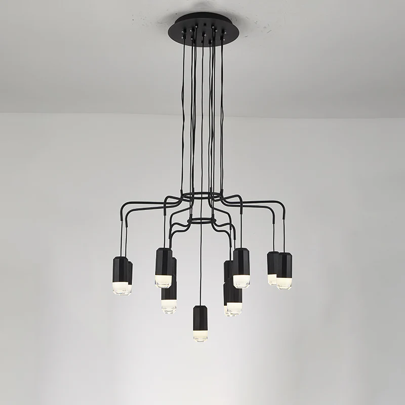 WOMO Black Drop Chandelier -WM2610 - Image 12