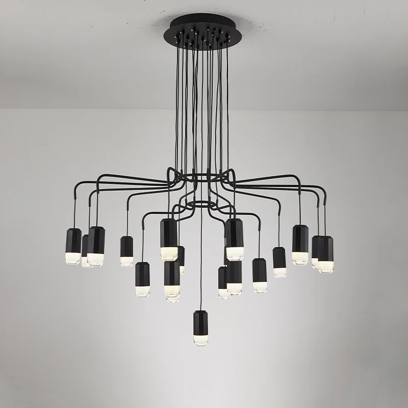 WOMO Black Drop Chandelier -WM2610 - Image 14