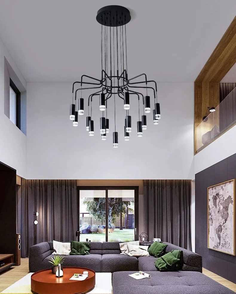 WOMO Black Drop Chandelier -WM2610 - Image 2