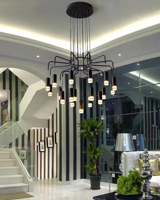 WOMO Black Drop Chandelier -WM2610 - Image 4