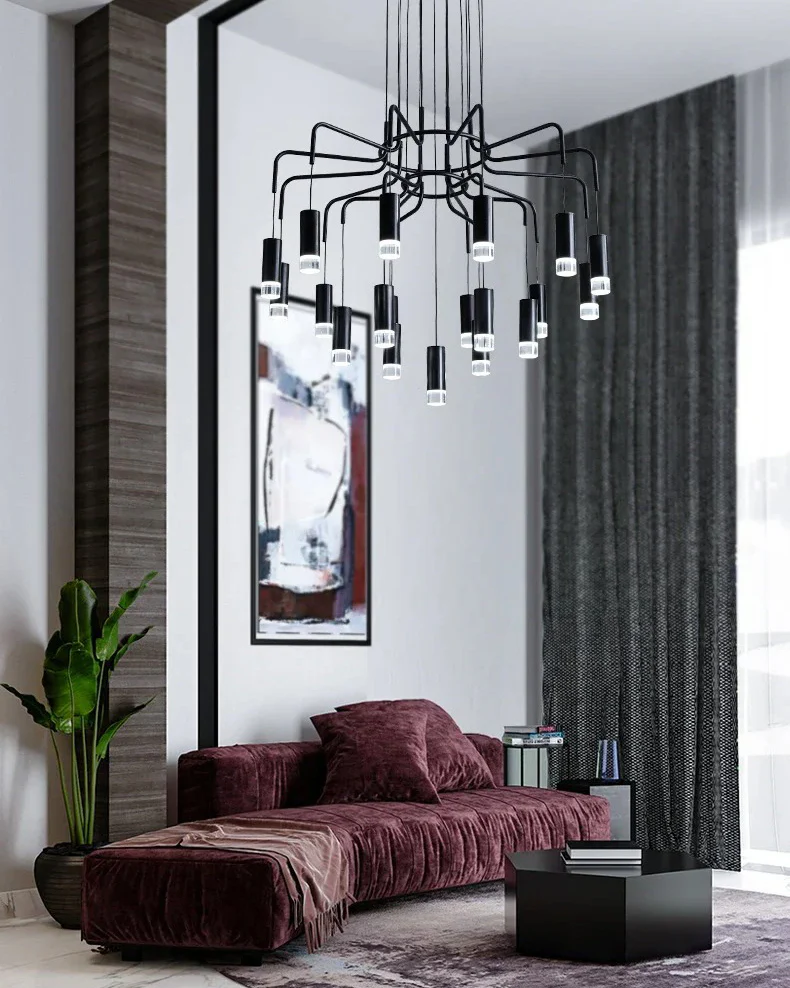 WOMO Black Drop Chandelier -WM2610 - Image 7