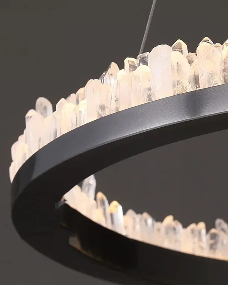 WOMO Black Ring Crystal Chandelier-WM2716 - Image 10