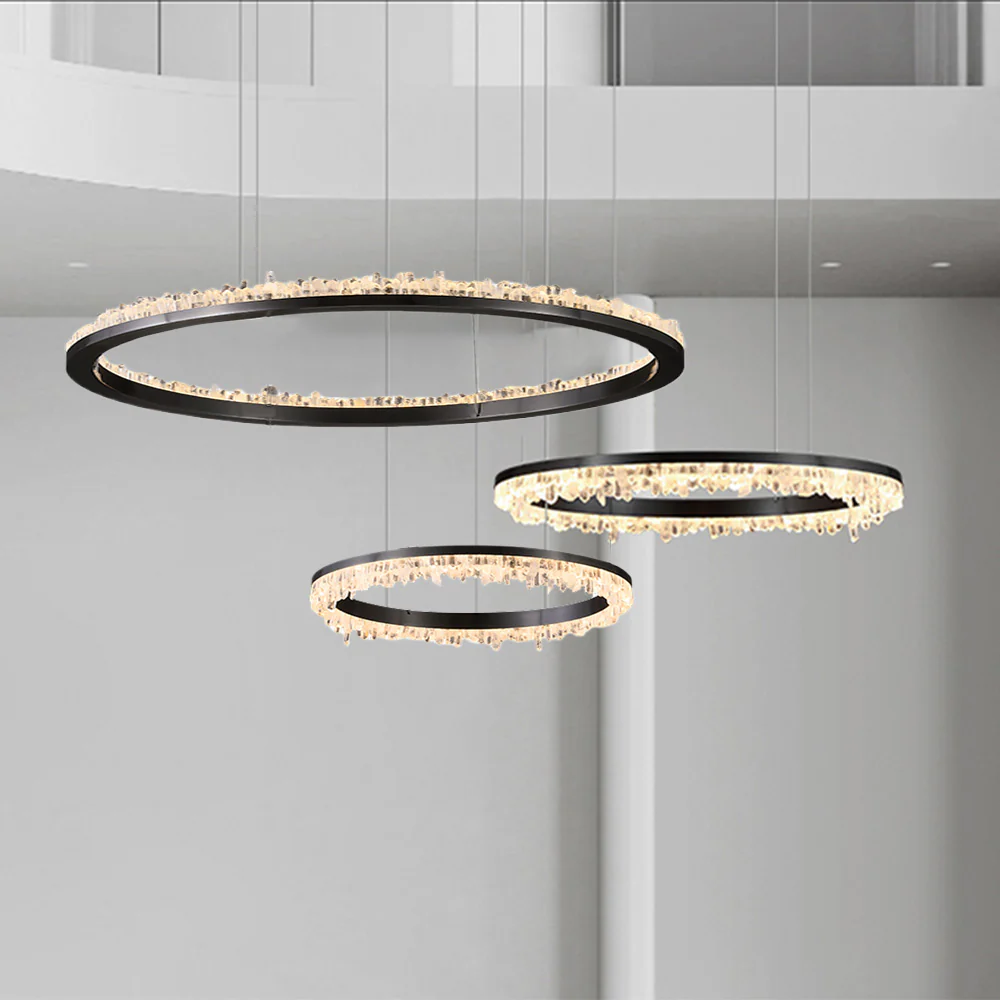 WOMO Black Ring Crystal Chandelier-WM2716 - Image 20