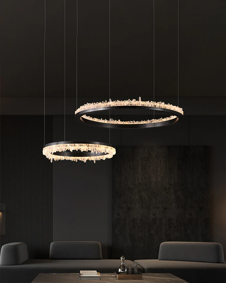 WOMO Black Ring Crystal Chandelier-WM2716 - Image 6