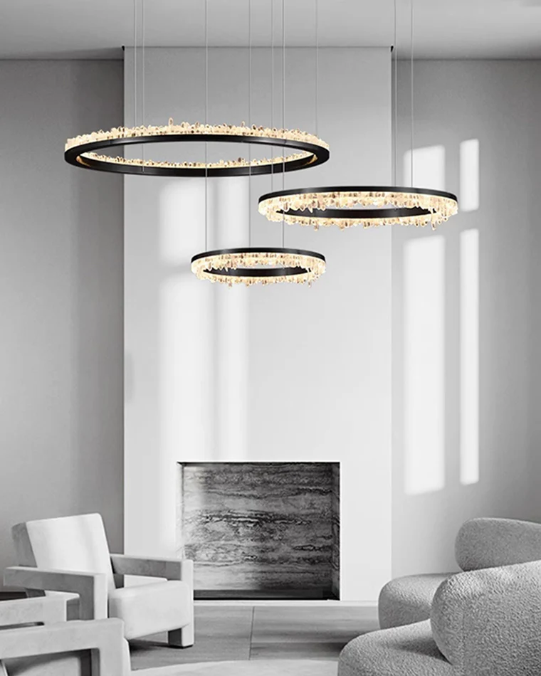 WOMO Black Ring Crystal Chandelier-WM2716 - Image 7