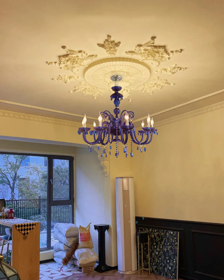 WOMO Victorian Blue Crystal Chandelier-WM2348 - Image 6