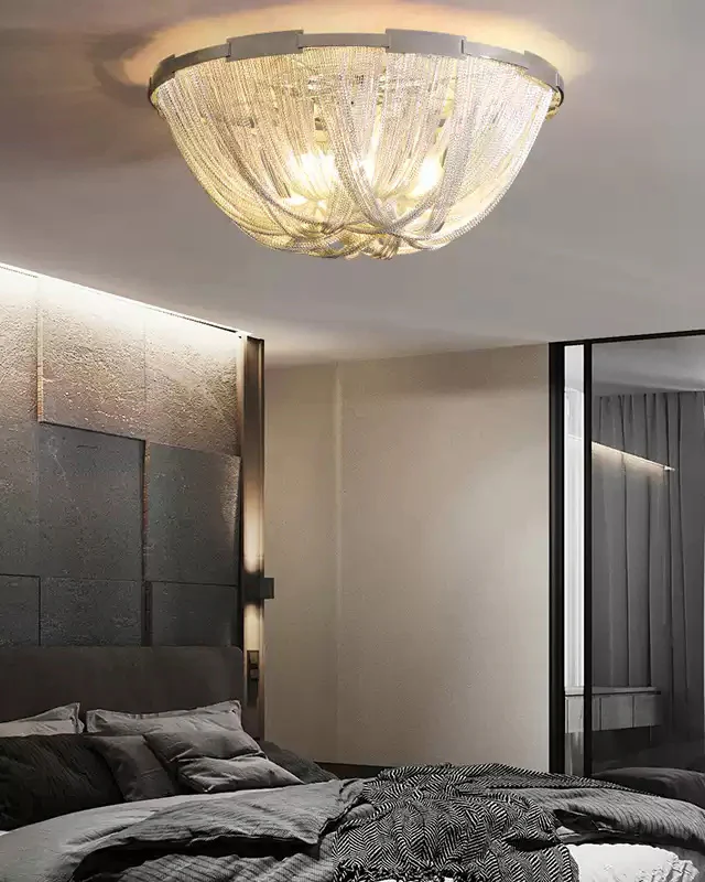 WOMO Bowl Fringe Flush Mount Ceiling Light-WM1137 - Image 13