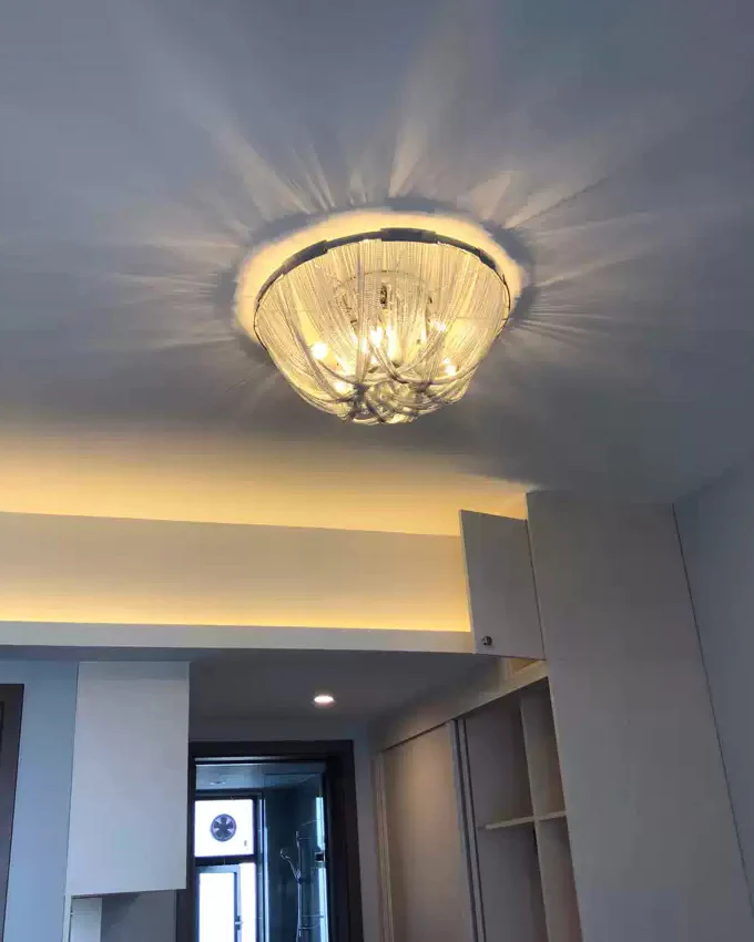 WOMO Bowl Fringe Flush Mount Ceiling Light-WM1137 - Image 23