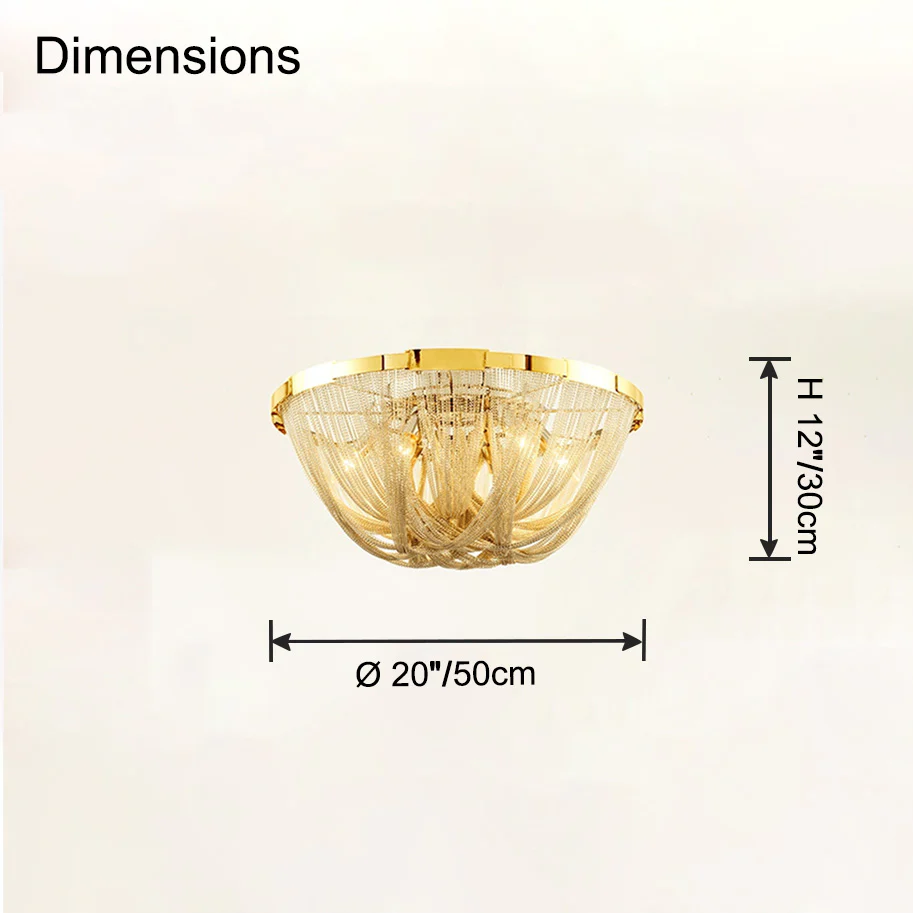 WOMO Bowl Fringe Flush Mount Ceiling Light-WM1137 - Image 36