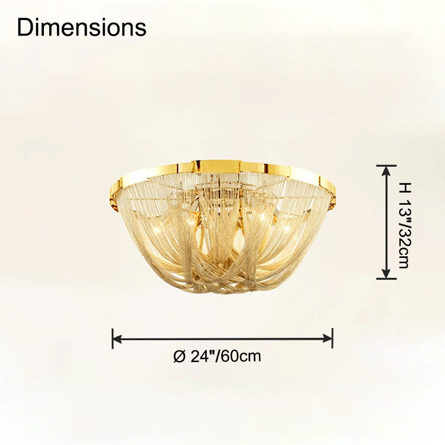 WOMO Bowl Fringe Flush Mount Ceiling Light-WM1137 - Image 38