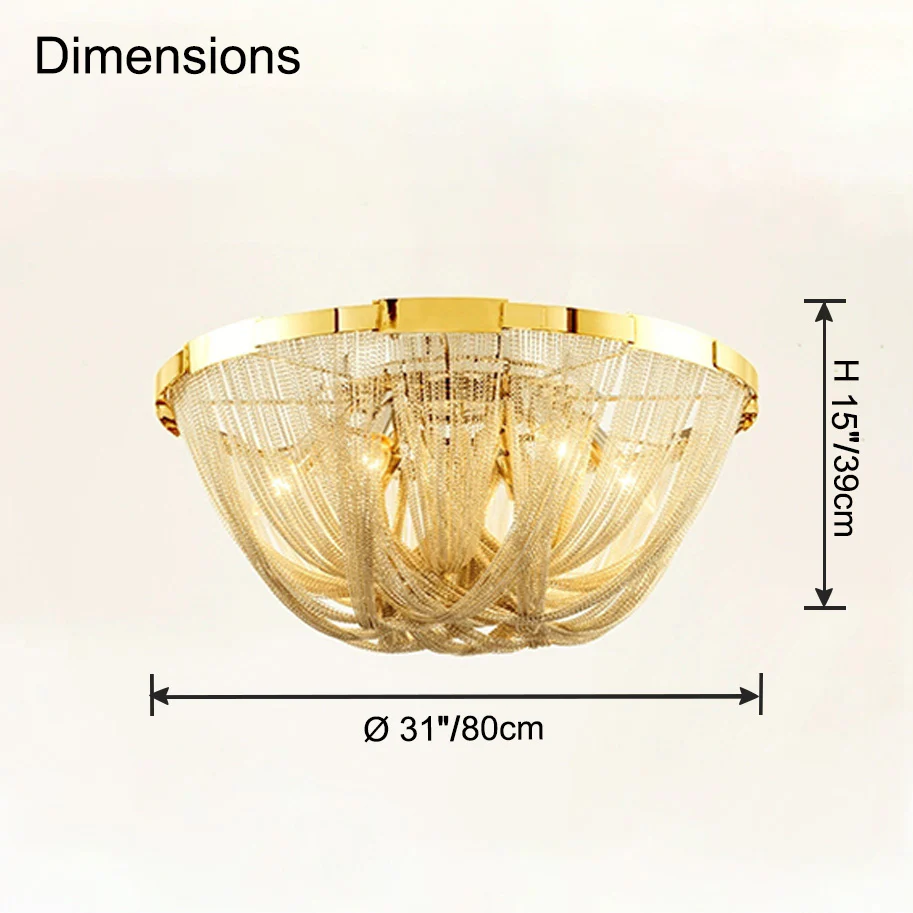 WOMO Bowl Fringe Flush Mount Ceiling Light-WM1137 - Image 40