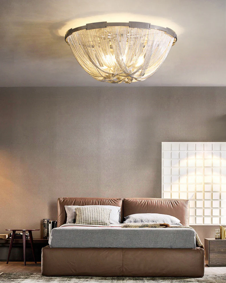 WOMO Bowl Fringe Flush Mount Ceiling Light-WM1137 - Image 5