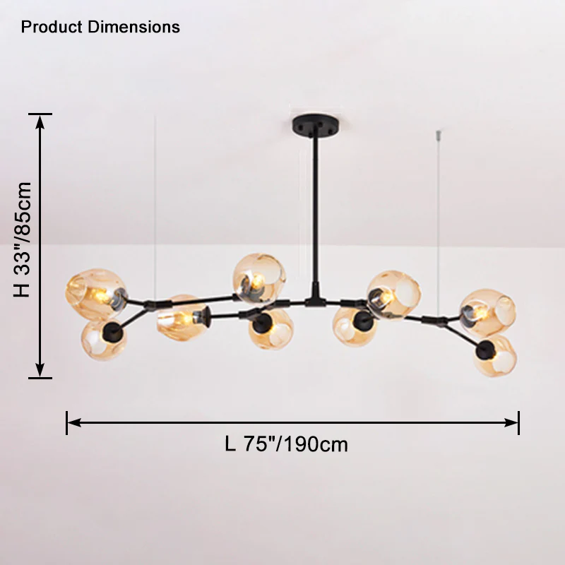 WOMO Branch Colored Glass Chandelier-WM2655 - Image 20