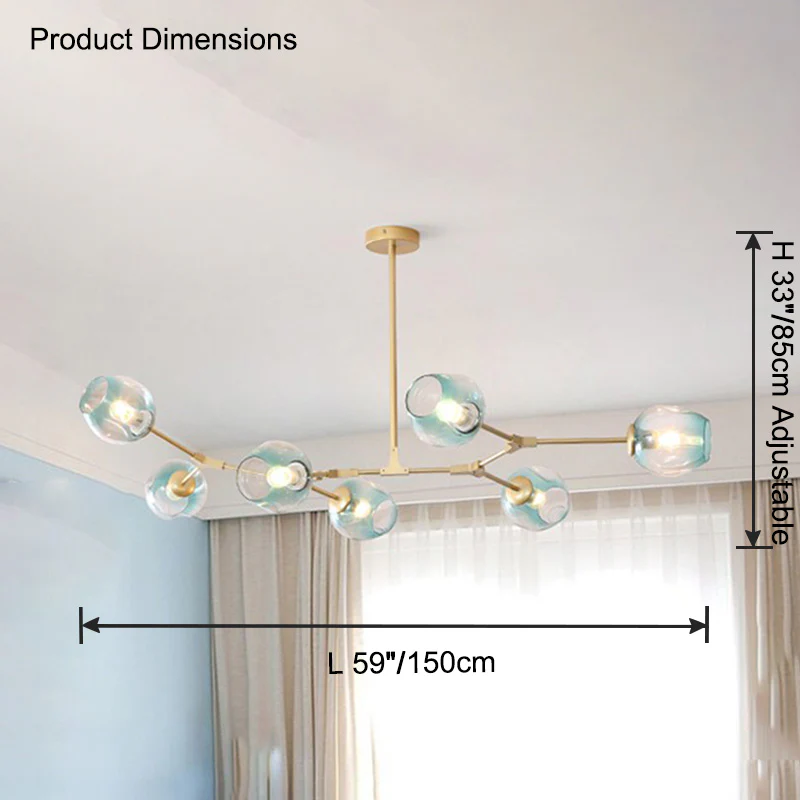 WOMO Branch Colored Glass Chandelier-WM2655 - Image 48