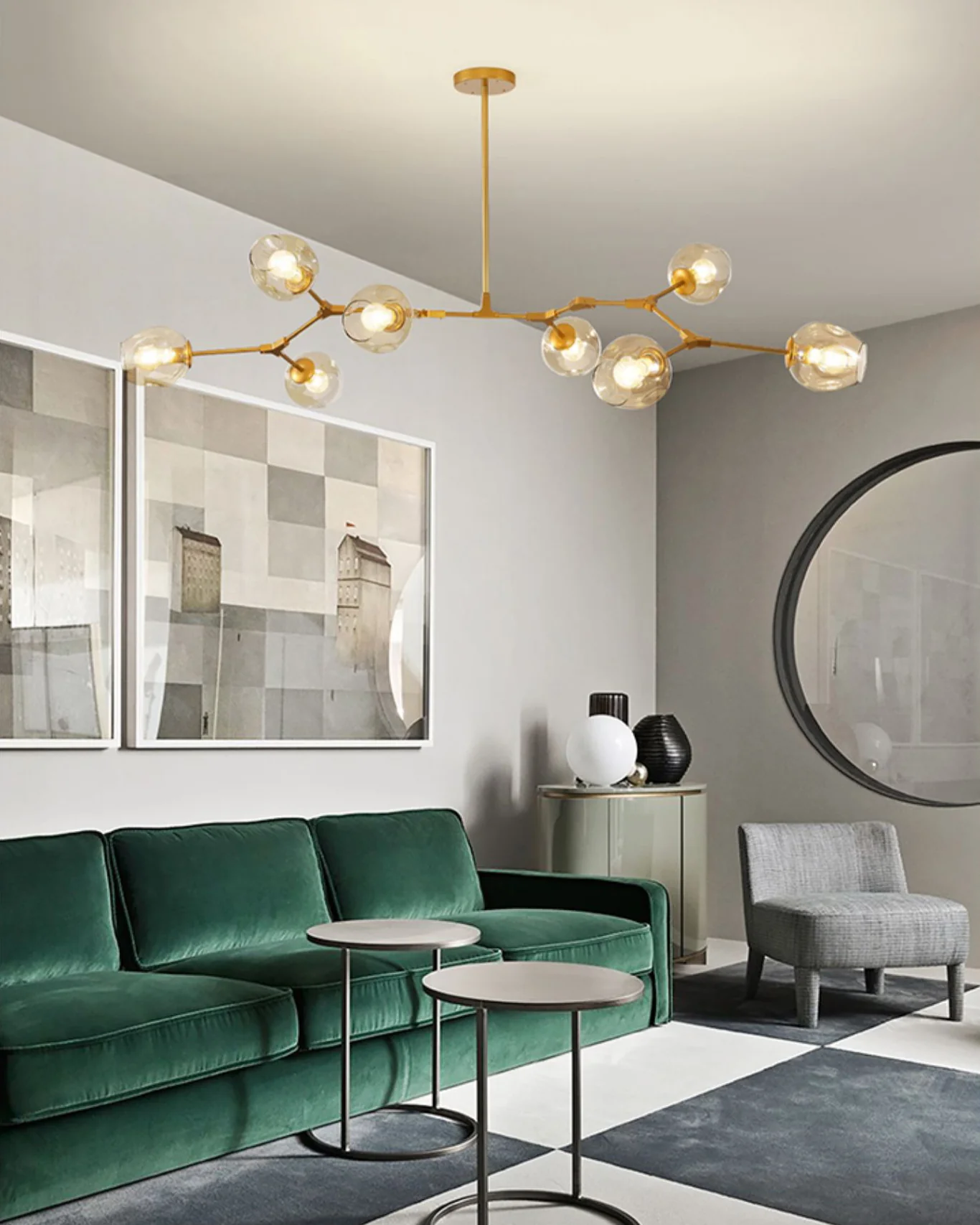 WOMO Branch Colored Glass Chandelier-WM2655 - Image 5