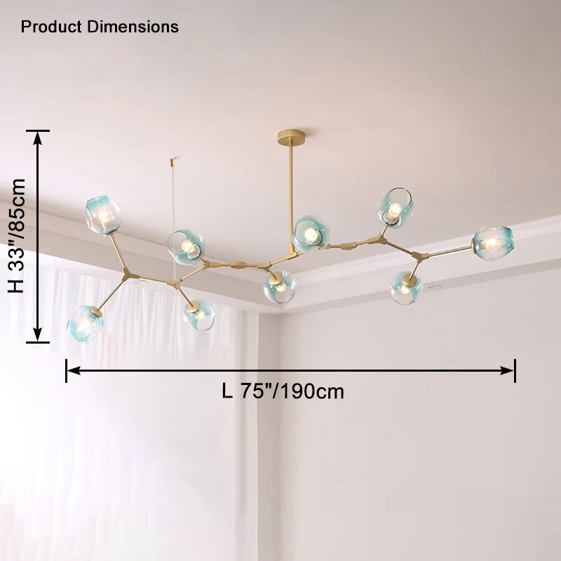 WOMO Branch Colored Glass Chandelier-WM2655 - Image 52