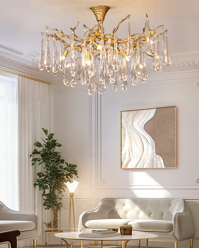 WOMO Branch Raindrop Crystal Chandelier-WM3047 - Image 2