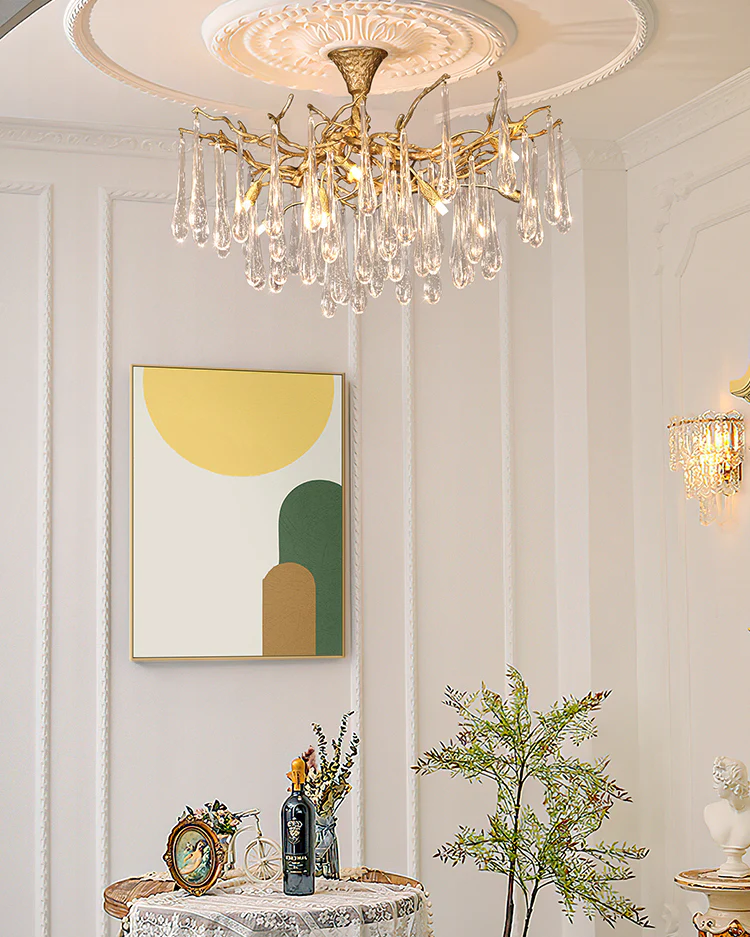 WOMO Branch Raindrop Crystal Chandelier-WM3047 - Image 3