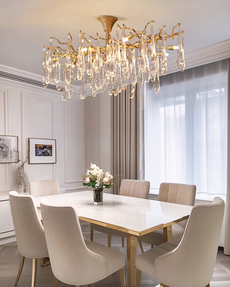 WOMO Branch Raindrop Crystal Chandelier-WM3047 - Image 5