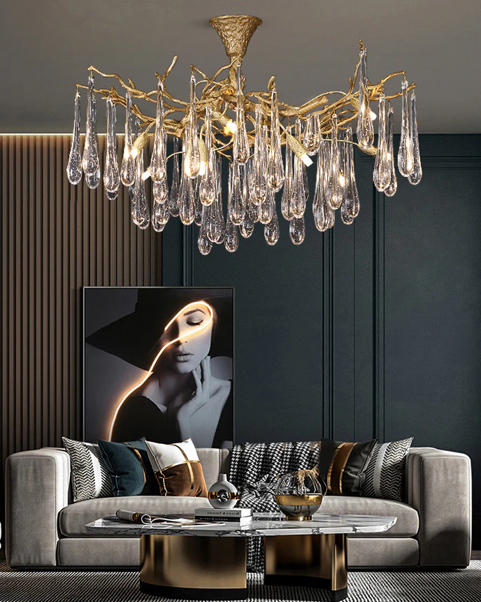 WOMO Branch Raindrop Crystal Chandelier-WM3047 - Image 7