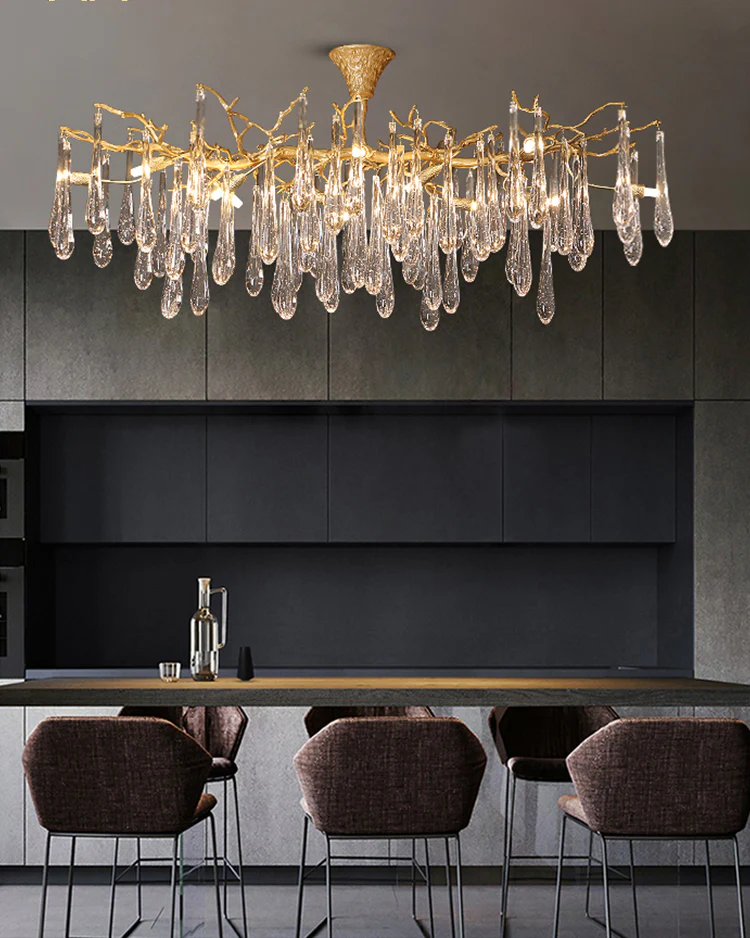 WOMO Branch Raindrop Crystal Chandelier-WM3047 - Image 8