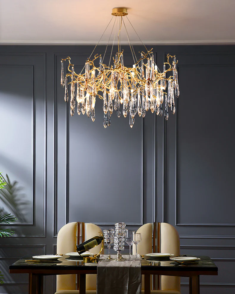 WOMO Branch Raindrop Crystal Chandelier-WM3049 - Image 2