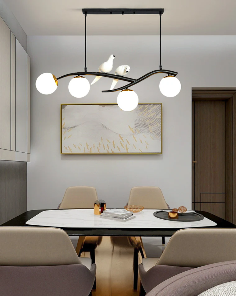WOMO Branching Frosted Glass Bubble Chandelier-WM2258 - Image 3