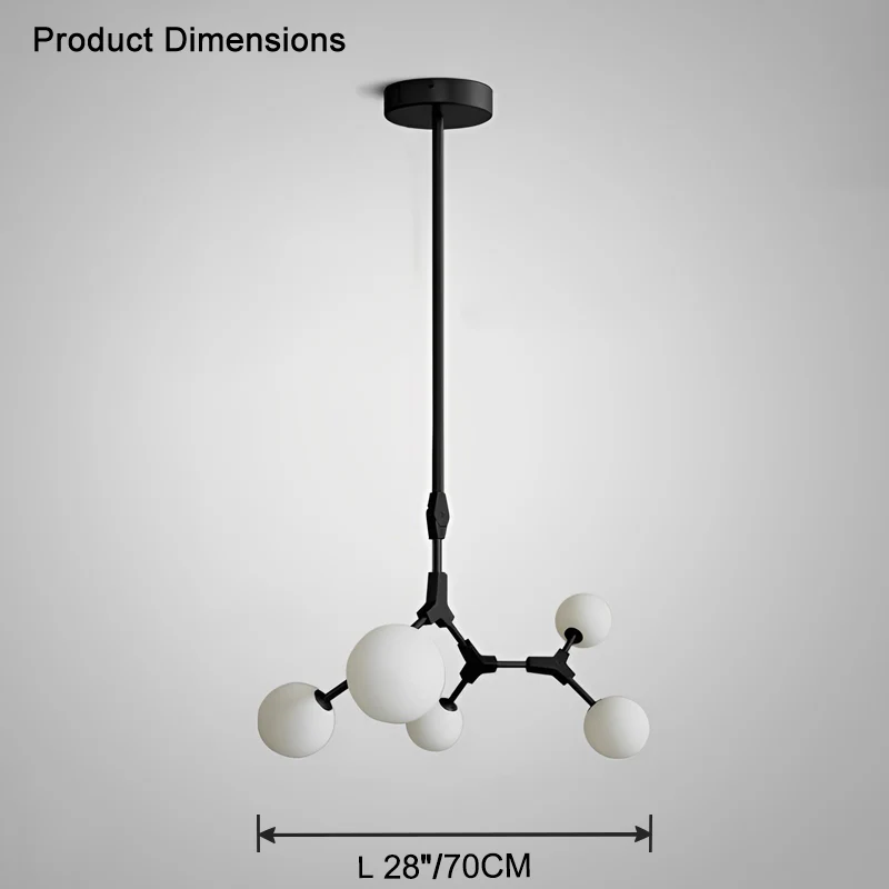 WOMO Branching Bubble Frosted Glass Chandelier-WM2514 - Image 13