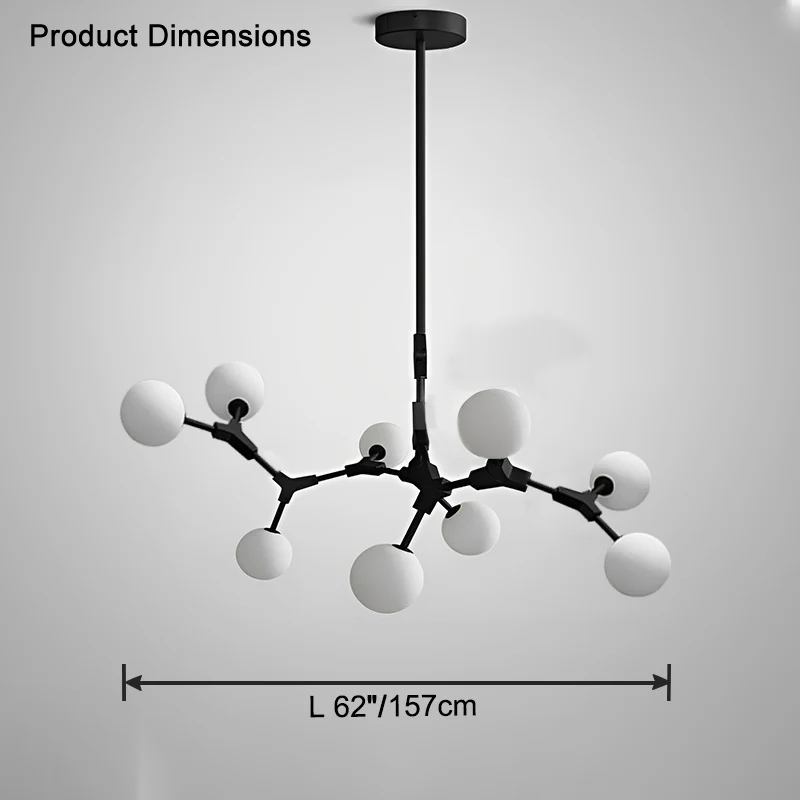 WOMO Branching Bubble Frosted Glass Chandelier-WM2514 - Image 21