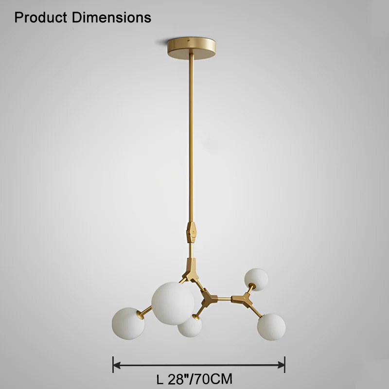 WOMO Branching Bubble Frosted Glass Chandelier-WM2514 - Image 25