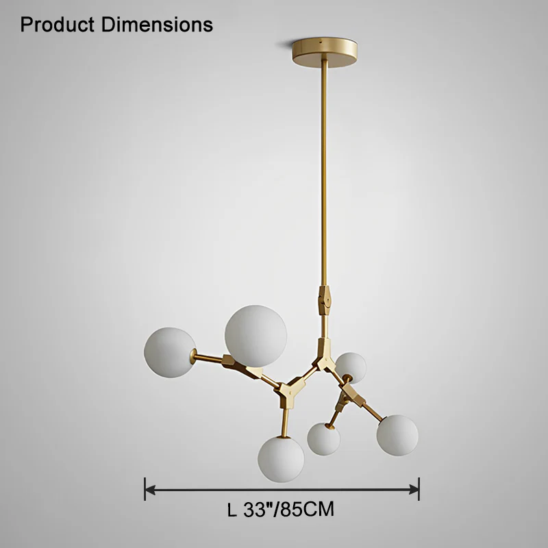 WOMO Branching Bubble Frosted Glass Chandelier-WM2514 - Image 27
