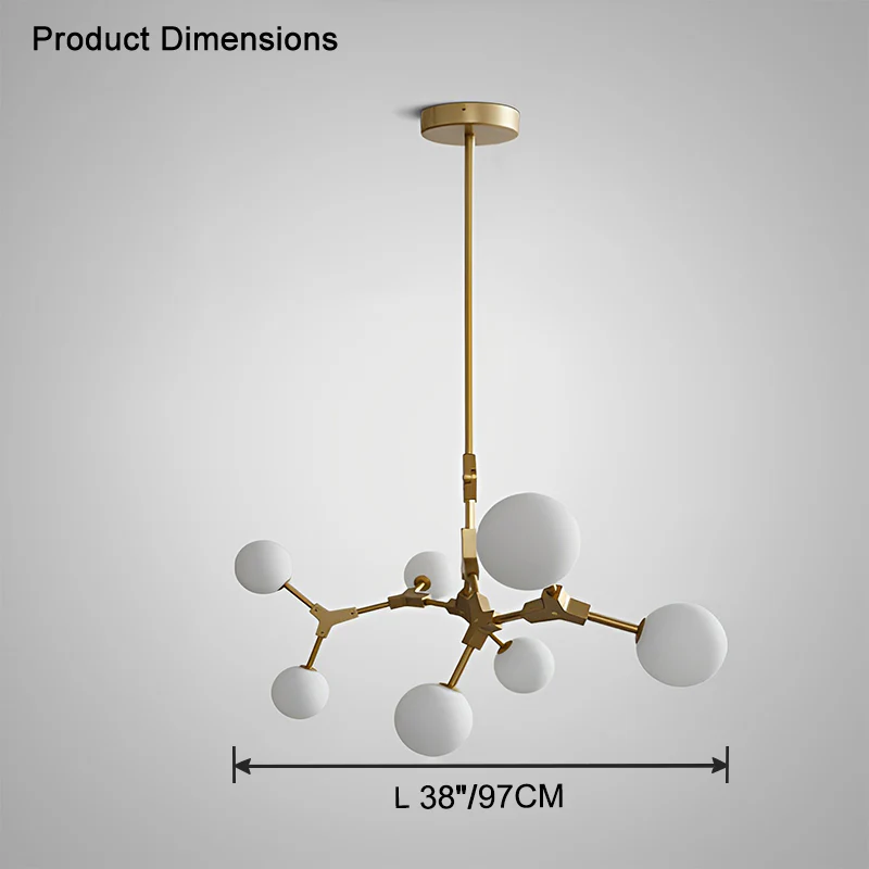 WOMO Branching Bubble Frosted Glass Chandelier-WM2514 - Image 29