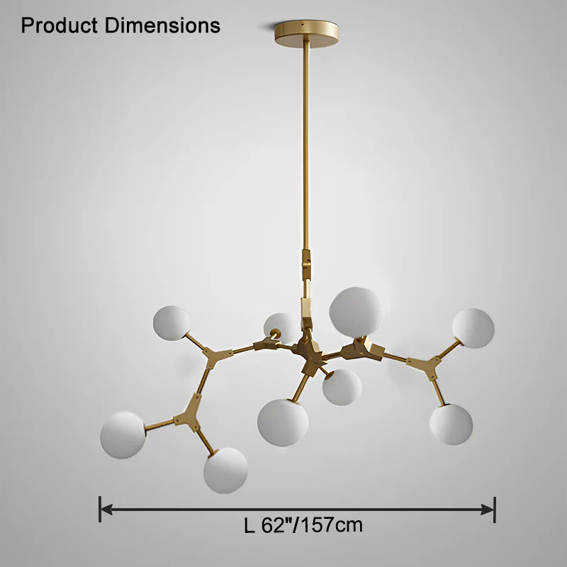 WOMO Branching Bubble Frosted Glass Chandelier-WM2514 - Image 33