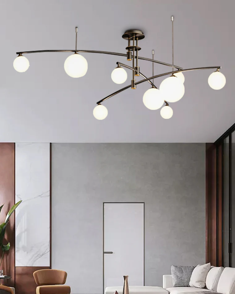 WOMO Branching Frosted Glass Bubble Chandelier-WM2295a - Image 2