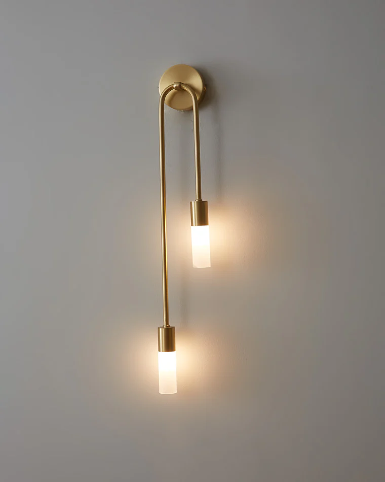 WOMO Black and Brass Modern Candelabra Wall Sconce-WM6096 - Image 17