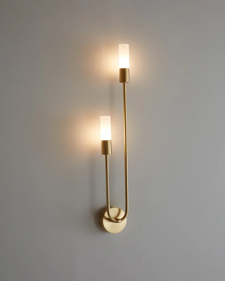 WOMO Black and Brass Modern Candelabra Wall Sconce-WM6096 - Image 18