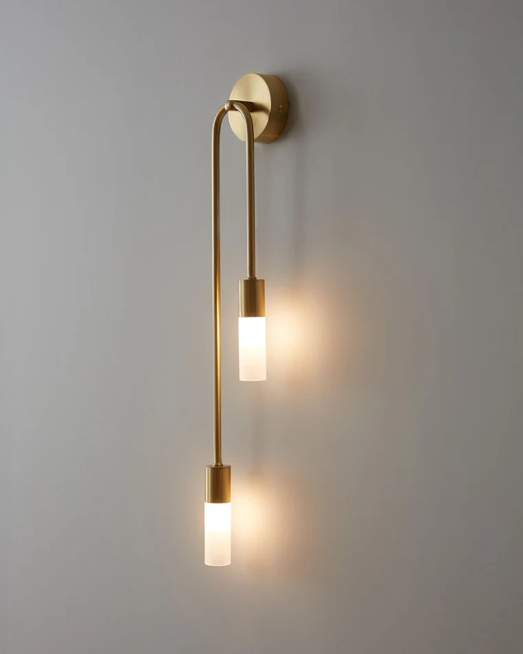 WOMO Black and Brass Modern Candelabra Wall Sconce-WM6096 - Image 23