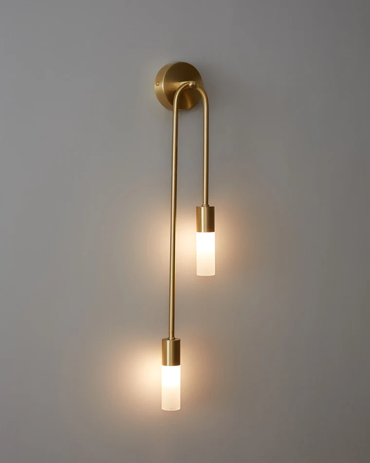WOMO Black and Brass Modern Candelabra Wall Sconce-WM6096 - Image 25