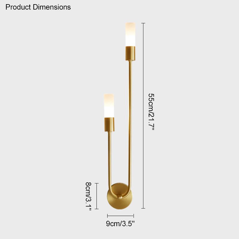 WOMO Black and Brass Modern Candelabra Wall Sconce-WM6096 - Image 47