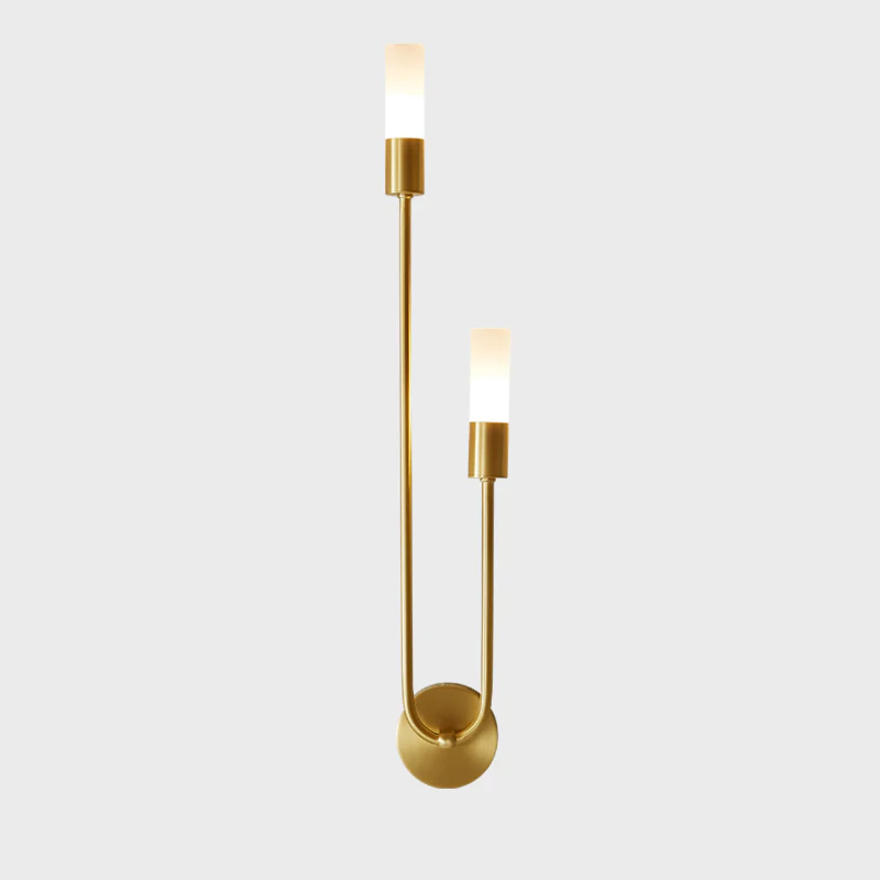 WOMO Black and Brass Modern Candelabra Wall Sconce-WM6096 - Image 52