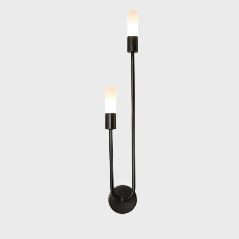 WOMO Black and Brass Modern Candelabra Wall Sconce-WM6096 - Image 58
