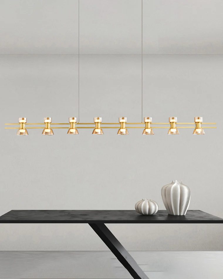WOMO Brass Linear Chandelier-WM2225 - Image 10