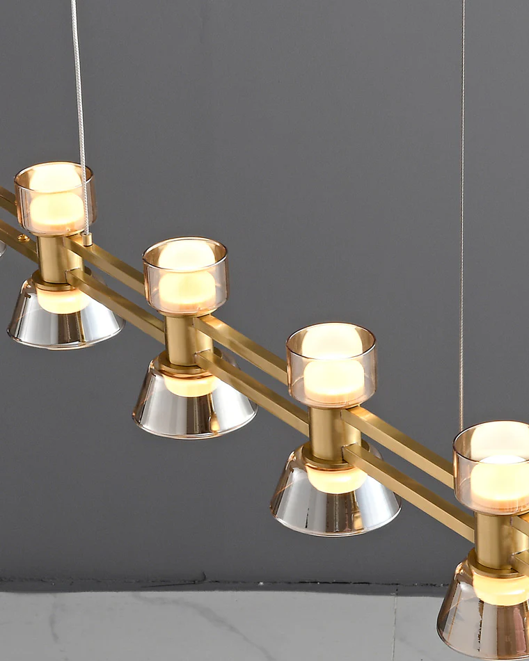 WOMO Brass Linear Chandelier-WM2225 - Image 15