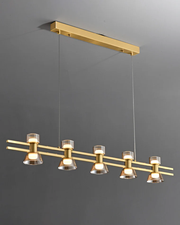 WOMO Brass Linear Chandelier-WM2225 - Image 23