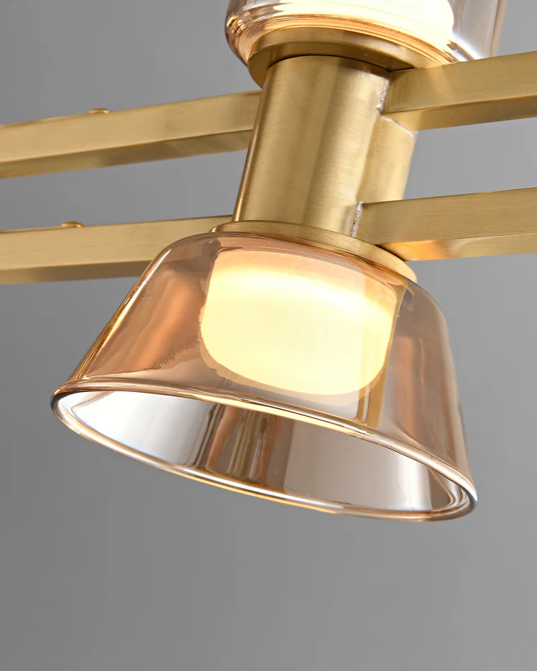WOMO Brass Linear Chandelier-WM2225 - Image 25