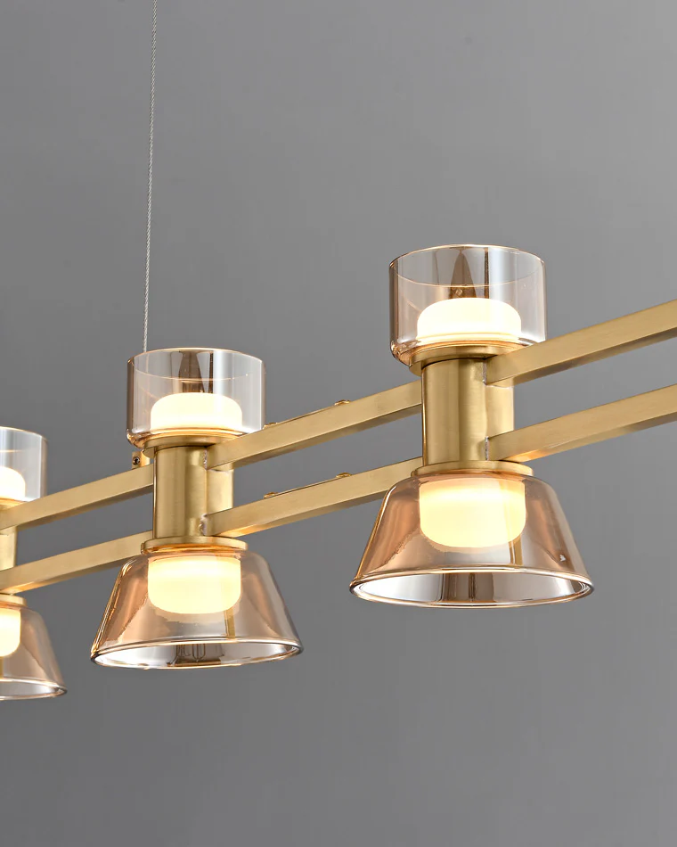 WOMO Brass Linear Chandelier-WM2225 - Image 26