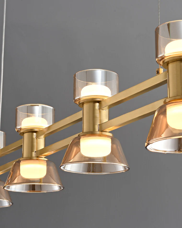 WOMO Brass Linear Chandelier-WM2225 - Image 27